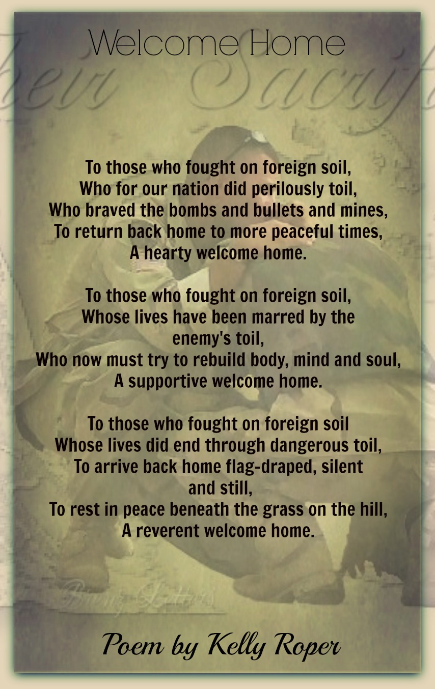 Welcome Home-Kelly Roper | Honoring Those Who Walk In Selflessness
