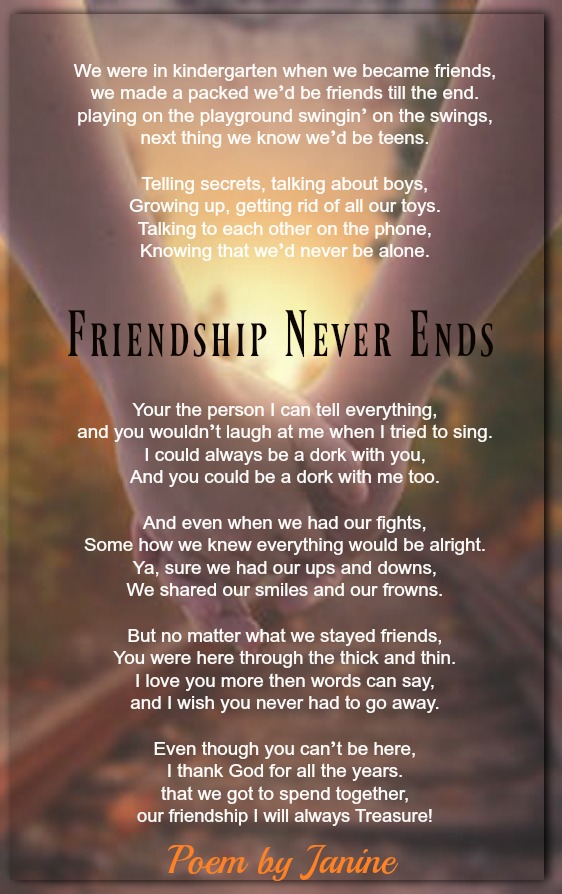 friendship poems for kindergarten