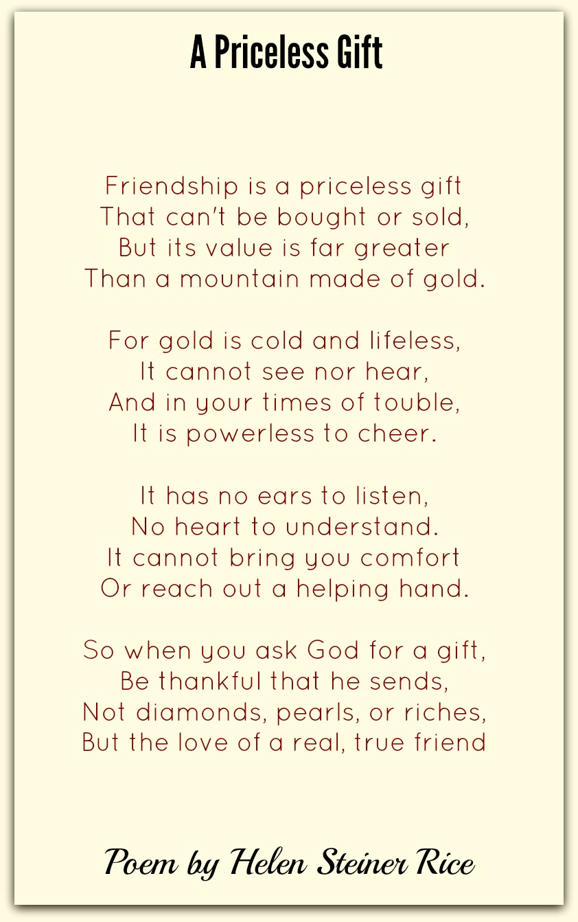 A Priceless Gift-Helen Steiner Rice | Friendship Poems