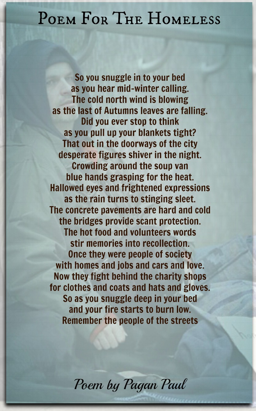 Poem For The Homeless-Pagan Paul | Words Of Understanding And Compassion