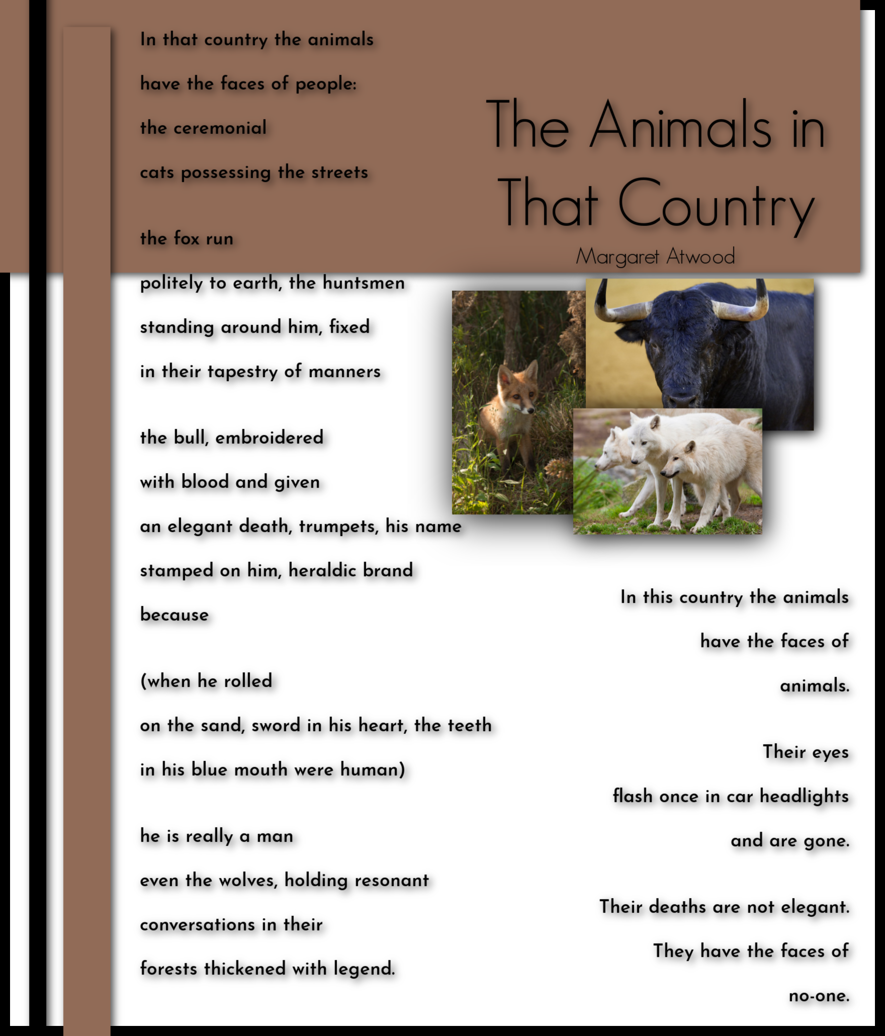 The Animals In That Country | Nature Poems