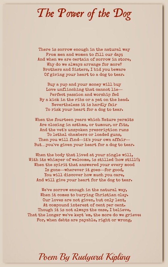 the power of the dog poem