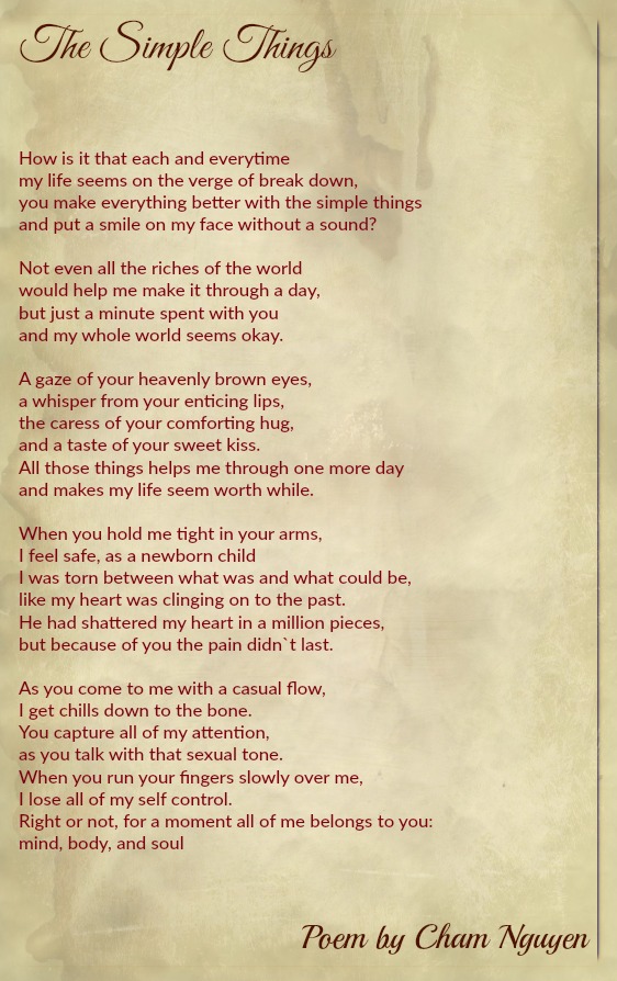 The Simple Things Love Poems The Simple Things Love Poems