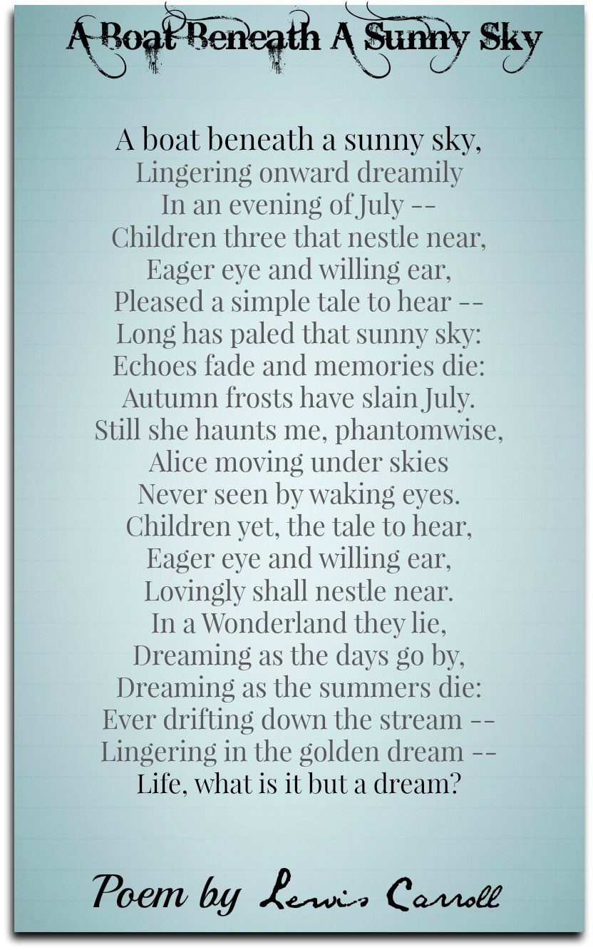 A Boat Beneath A Sunny SkyLewis Carroll Poetry For All Seasons and