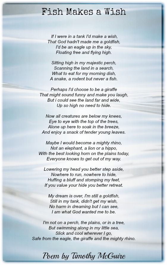 Fish Makes A Wish-Timothy Miguire | Pet Poems Fish Makes A Wish-Timothy Miguire | Pet Poems