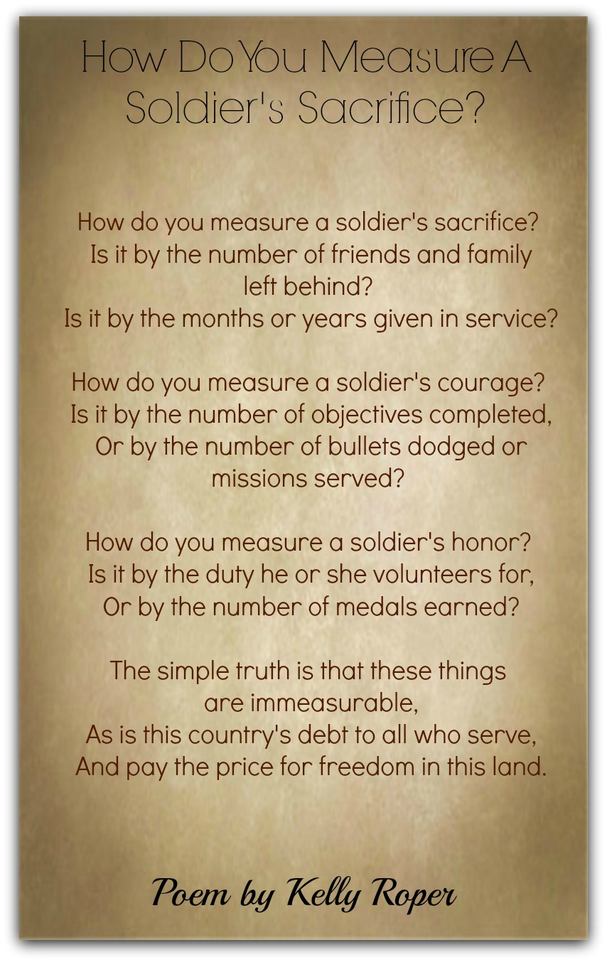 How Do You Measure A Soldier's Sacrifice?-Kelly Roper 