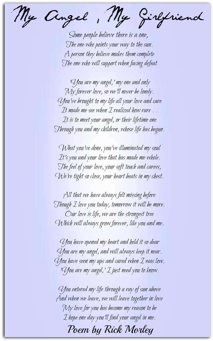 My Angel, My Girlfriend-Rick Morley  Poetry For All 