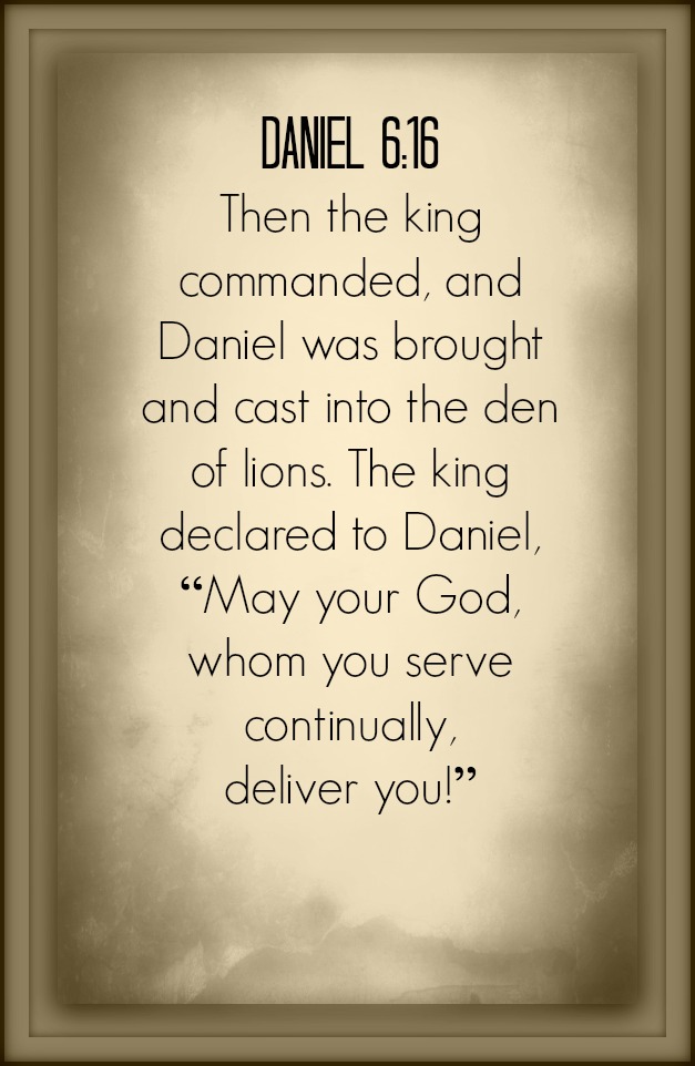 daniel chapter 6 verse 16