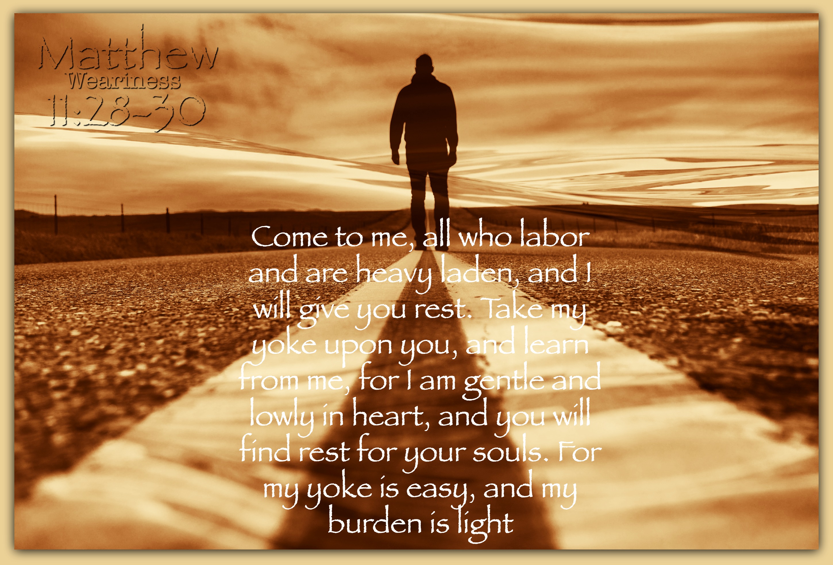 matthew chapter 11 verse 28 through 30